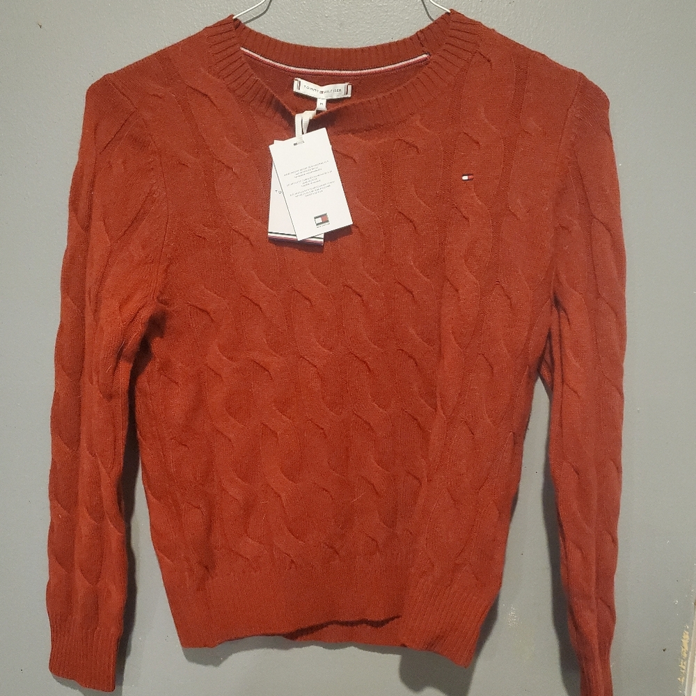 Tommy Hilfiger Women's Crew Neck Sweater Cable Knit Size Medium